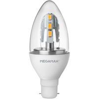 megaman 6w dimming incanda led candle warm white b22bc