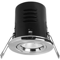 Megaman 8W Integrated Fire Rated Downlight VERSOFIT Fixed - Warm White (Satin Chrome Finish)