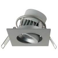 Megaman 8W Integrated Siena Square Dimming Silver - Cool White (36°)