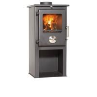 mendip 5 defra approved multi fuel wood burning stove with logstore