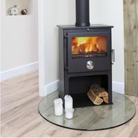 mendip 8 defra approved wood burning multi fuel stove with logstore