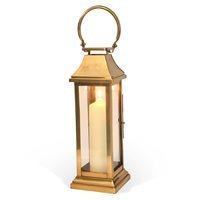 medium station lantern in brass antique stainless steel