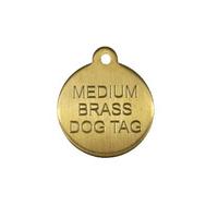 Medium Brass Dog Id Tags