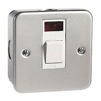 Metal clad switch & socket 20A DP Switch with Neon Grey - E38011