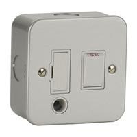 Metal clad switch & socket 13A Switched Fused Spur Unit with Flex Outlet - E38008
