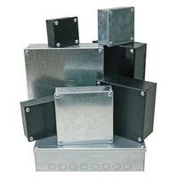 Metal adaptable box 4 x 4 x 2 Black Enamel Metal Clad - E48025