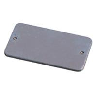 metal clad switch socket 2 gang blank plate grey e38013