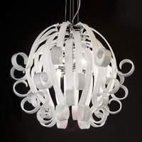 Medusa designer hanging light made of white Murano