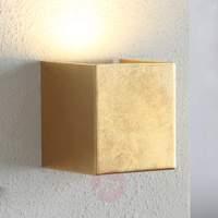 Metal wall light Tabita with a golden surface