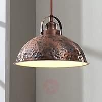 Metal hanging light Kristin with a copper finish