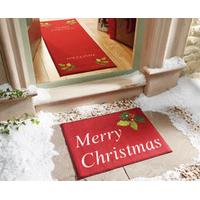 merry christmas runner doormat polyester