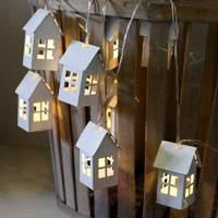 Metal Houses - eight-bulb LED string lights