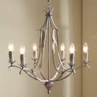 Metal chandelier Malda with a silver finish