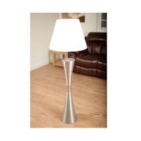 Meryl Floor Lamp In White With Chrome Base