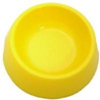 medium yellow dog feeding bowl