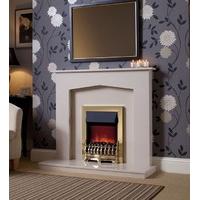 Melrose Manila Stone Marble Fireplace Package With Gas Fire