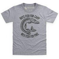 Men Fish For Pike Kid\'s T Shirt
