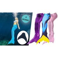 Mermaid Tail with Optional Monofin - 9 Designs!