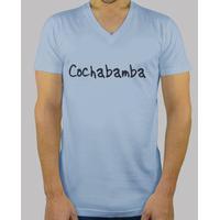 Men, short sleeve, Deep V-neck, sky blue