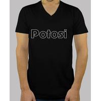 Men, short sleeve, Deep V-neck, black