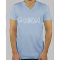 men short sleeve deep v neck sky blue