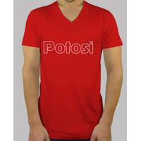 men short sleeve deep v neck red