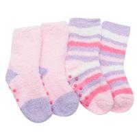 Mega Value Girls 2Pk Cosy Socks