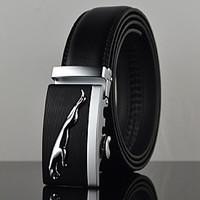 mens black jaguar icon automatic buckle waist belt workcasual alloylea ...