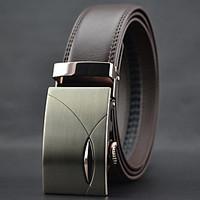 Men High Quality Automatic Buckle Waist Belt Work / Casual Alloy / Leather Black / Brown All Seasons