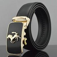 Men\'s Automatic Buckle Business Leather Belt