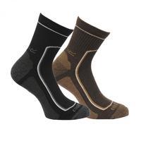 Mens 2 Pack Active Lifestyle Socks Black Clove