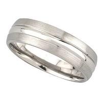 mens palladium 950 6mm matt and polished wedding ring