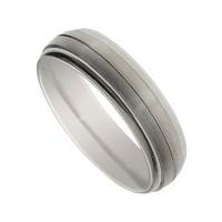 mens palladium 500 6mm matt and polished wedding ring