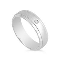 Men\'s palladium 950 diamond-set 6mm wedding ring