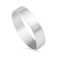 Men\'s platinum 5mm flat court wedding ring