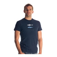 Mens Project Aware Shark Tee - Midnight Navy