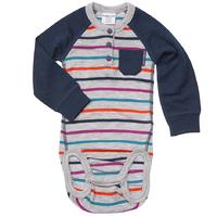 Merino Wool Baby Bodysuit - Grey quality kids boys girls