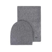 Mens Fraas Wool and Cashmere Blend Plain Hat and Scarf Set