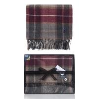 Mens 1 Pack Viyella Gift Boxed Wool Cashmere Blend Checked Scarf