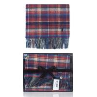 Mens 1 Pack Viyella Gift Boxed Wool Cashmere Blend Checked Scarf