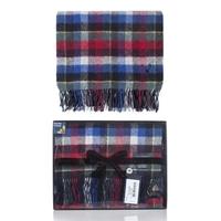 Mens 1 Pack Viyella Gift Boxed Wool Cashmere Blend Checked Scarf