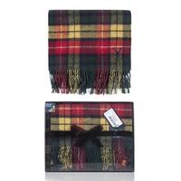 Mens 1 Pack Viyella Gift Boxed Wool Cashmere Blend Checked Scarf