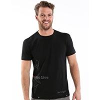 mens shark t shirt black