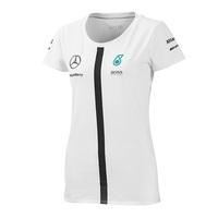Mercedes AMG Petronas 2015 Replica Womens Short Sleeve T-Shirt - White