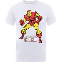 Medium 7-8 Years White Marvel Comics Iron Man Pose Kid\'s T-shirt.
