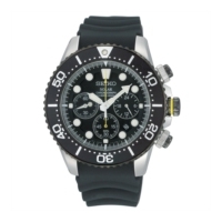 mens divers solar chronograph watch rubber strap