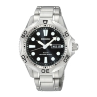 mens divers solar watch stainless steel