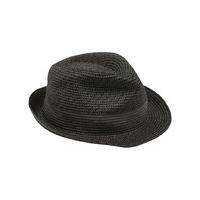 Men\'s trilby straw woven hat perfect for holidays fashionable grey colour - Grey