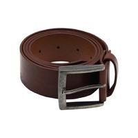 mens embossed detail leather look brown tan belt two sizes tan