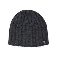 Mens Plain Navy Soft And Cosy Twist Knit Thermal Winter Beanie Hat - Navy
